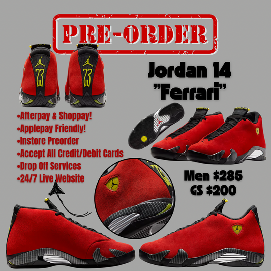 JORDAN 14 RETRO “Ferrari” Preorder